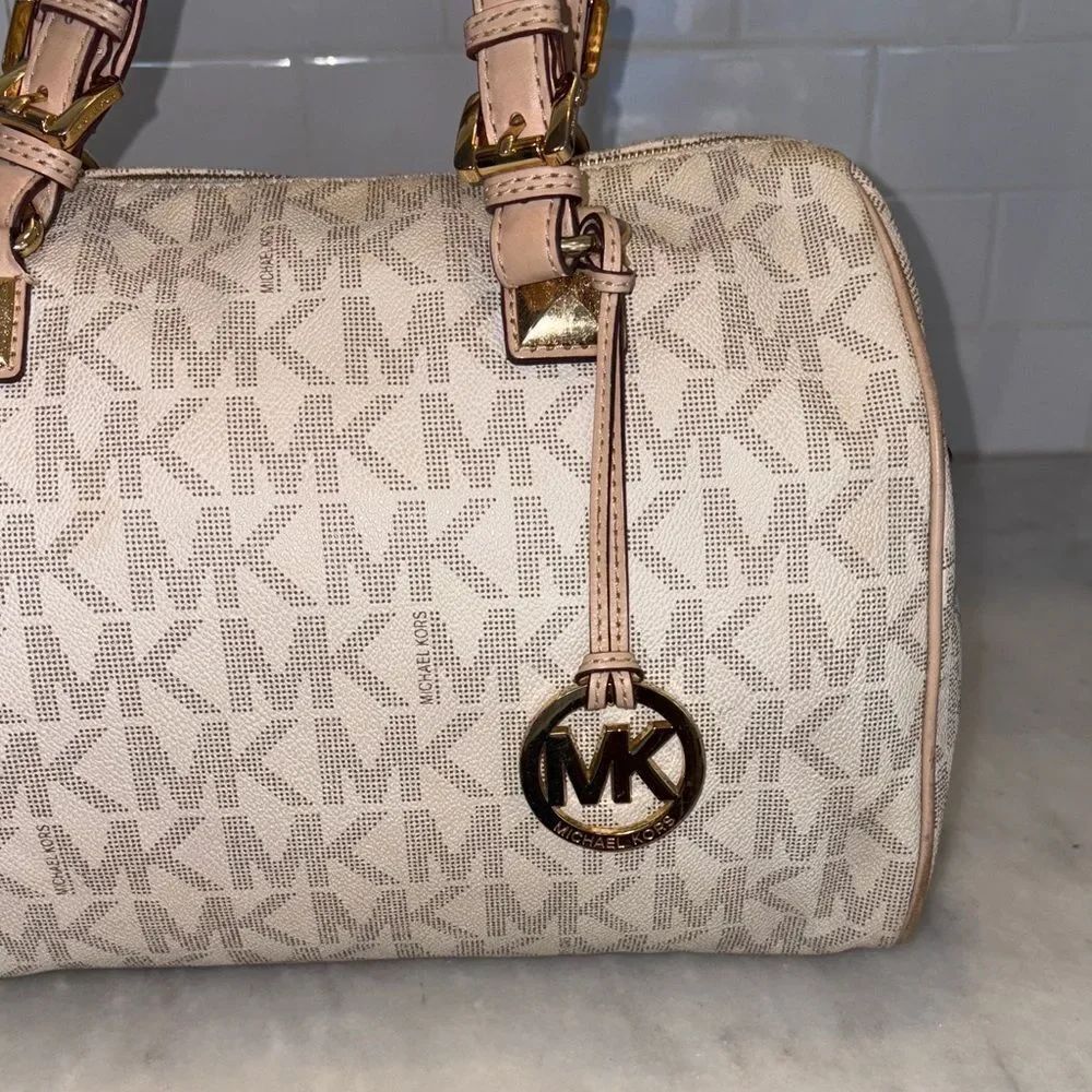 Michael Kors Bag Purse Handbag Pocketbook Grayson Duffle Satchel Tote Pocketbook - Picture 3 of 16